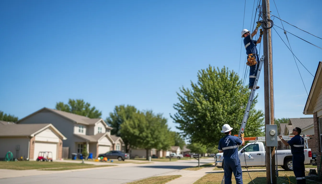 Residential electrician providing installation services in Burbank, OK